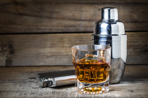 glass of whiskey with a shaker 1205 72