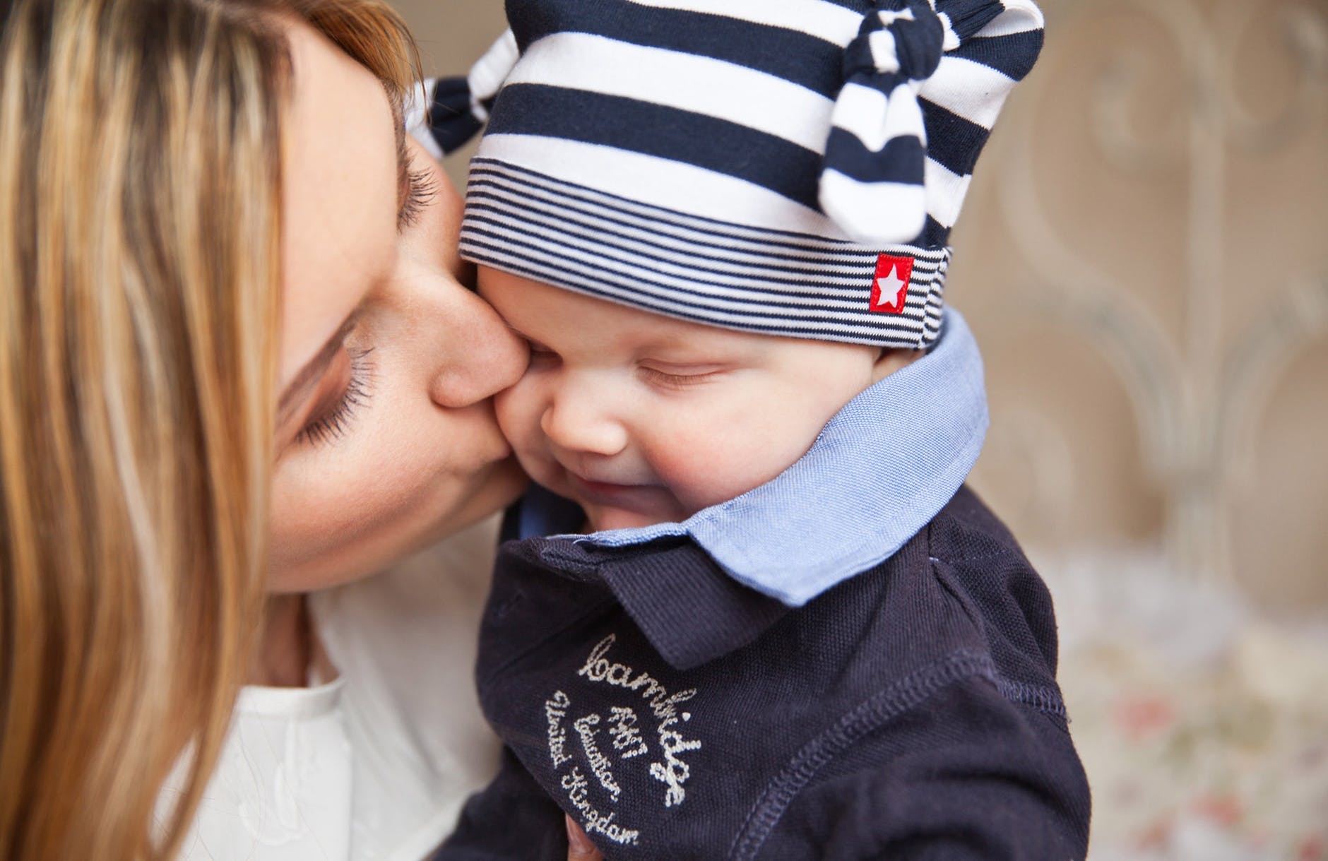 baby baby with mom mother kiss tenderness 67663